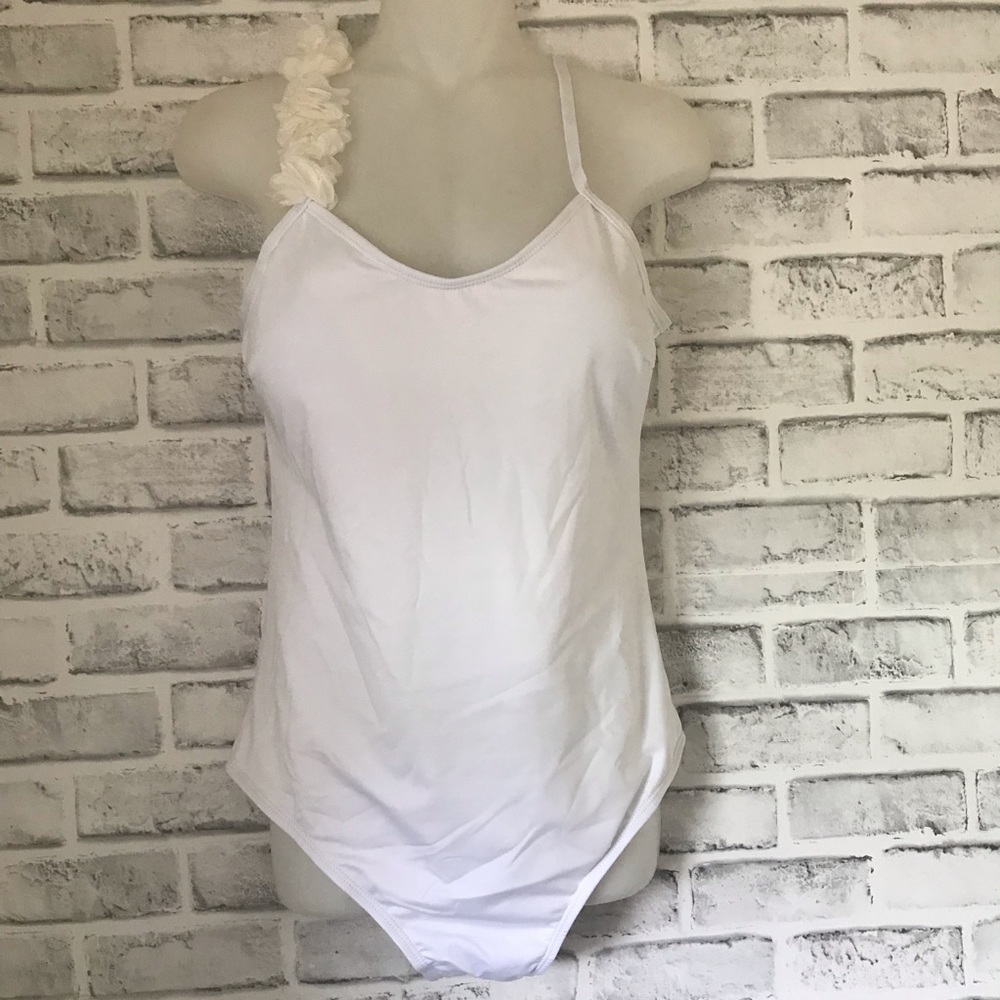 White Floral One Piece Swimsuit *ONE LEFT! - Picture 5 of 6